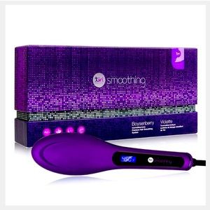NWT Tiri Digital Hot Brush Smoothing System with Far Infrared Tech - Boysenberry
